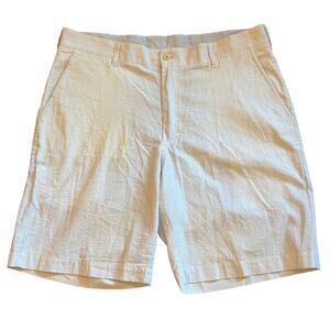 Bills Khakis Seer Sucker Parker Shorts Mens 36 Striped Reg Flat Front USA Made